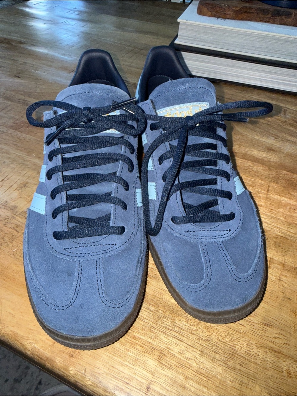 adidas Handball Spezial Shoes — Navy with Light Blue Womens 9.5 - Picture 8 of 13